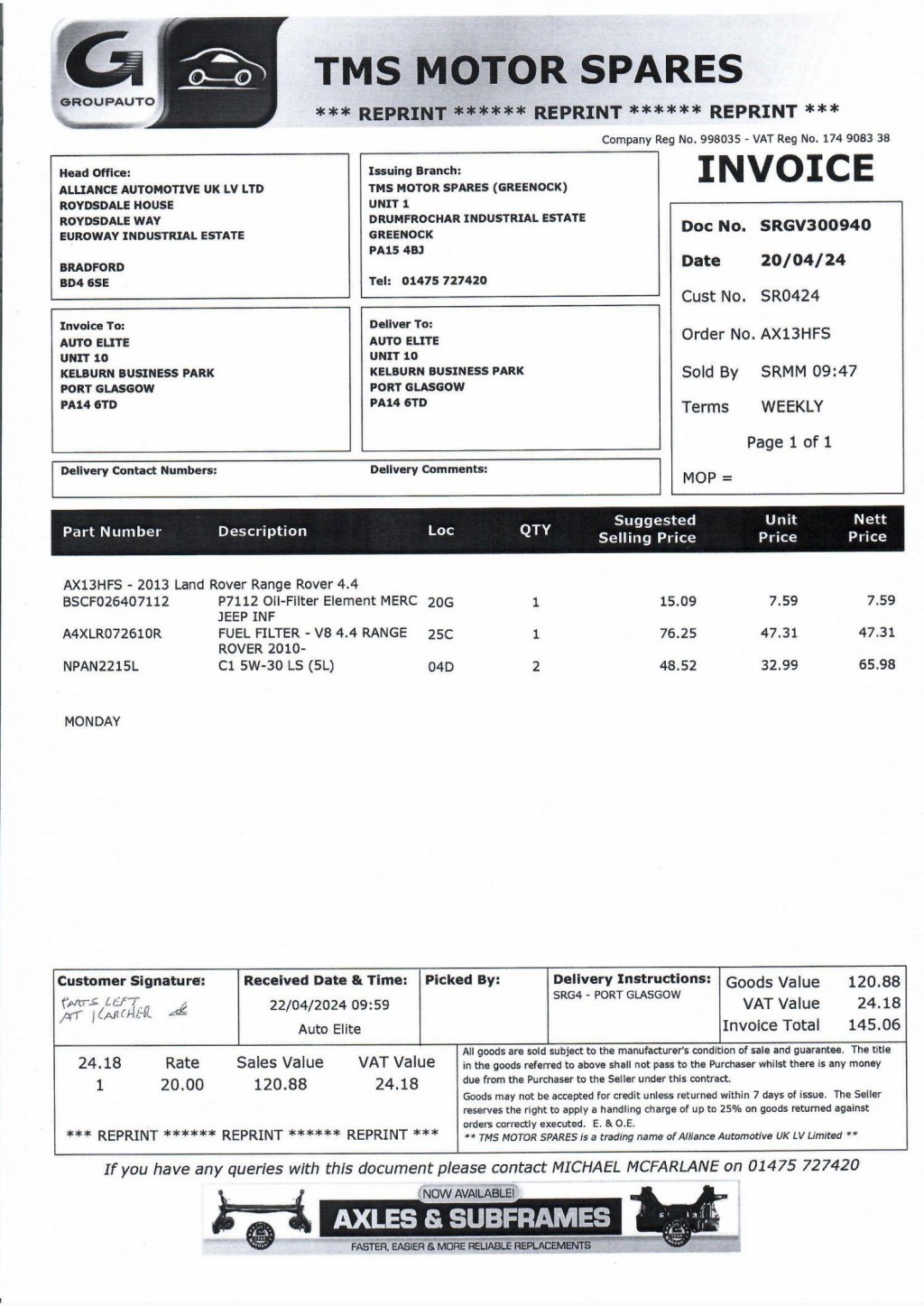 LAND ROVER RANGE ROVER