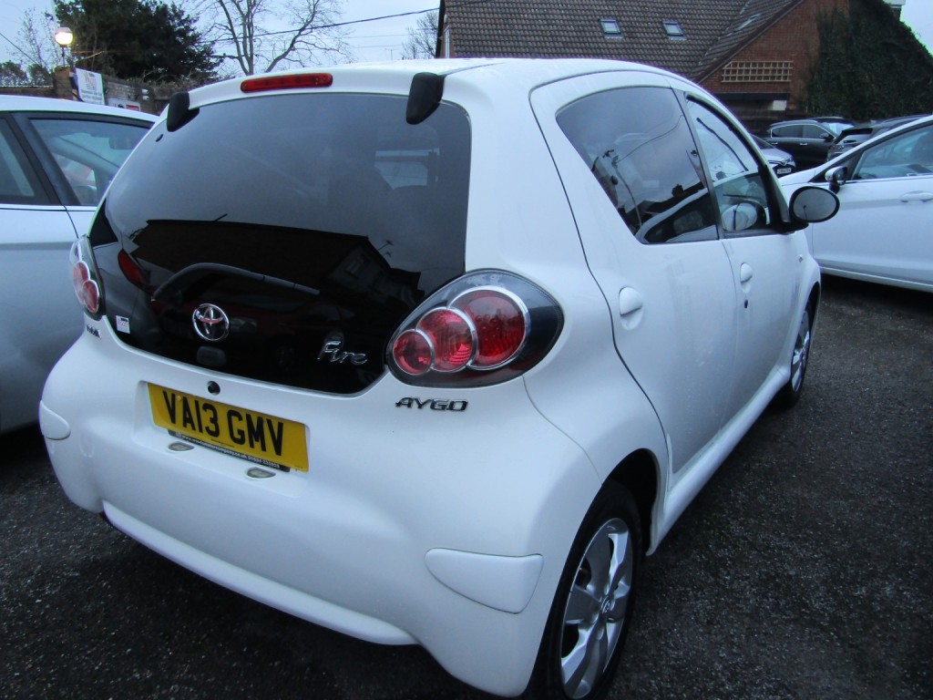View TOYOTA AYGO 1.0 VVT-i Fire Only 45,000 miles, Service History.8 Services (5 Main Dealer) Only £20 Tax