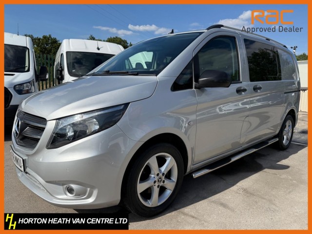 MERCEDES-BENZ VITO 2.1 114 CDI 6 SEAT CREW VAN-FULL LEATHER-TAILGATE-AC-NAV-REV CAM-SPORT KIT (2018/68)