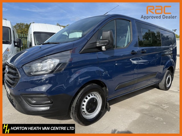 FORD TRANSIT CUSTOM LEADER 6 SEAT CREW LWB 130BHP-AIR CON-HEAT SCREEN-LOW MILEAGE (2021/21)