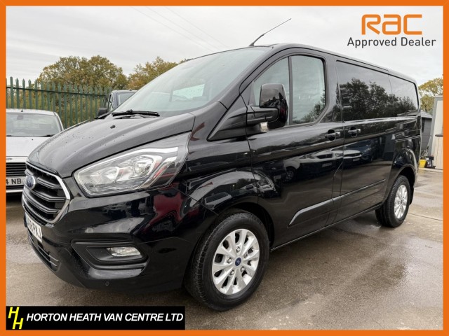FORD TRANSIT CUSTOM 2.0 340 LIMITED 170BHP AUTO-AC-CRUISE-SAT NAV-REVERSING CAM-PANTHER BLACK-MAIN DEALER HISTORY (2019/68)