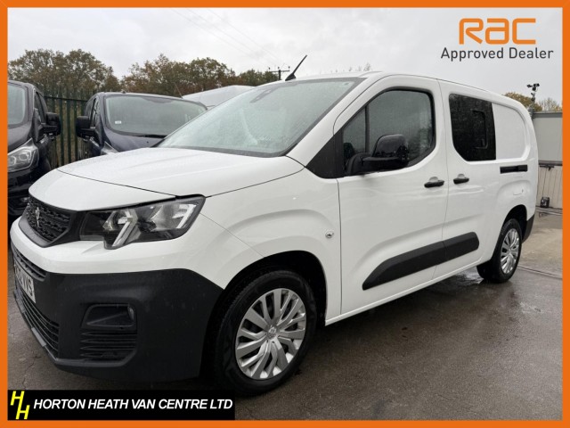PEUGEOT PARTNER 1.5BLUEHDI PREMIUM PLUS FACTORY 5 SEATS-AC-CARPLAY-CRUISE-HEAT SCREEN-6 SPEED-LOW MILES (2022/22)