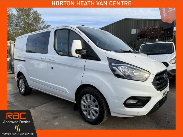 FORD TRANSIT CUSTOM 2.0 130BHP LIMITED 6 SEAT CREW**NO VAT**AC-CARPLAY-PARKILOT-HEAT SEATS + SCREEN (2019/19)