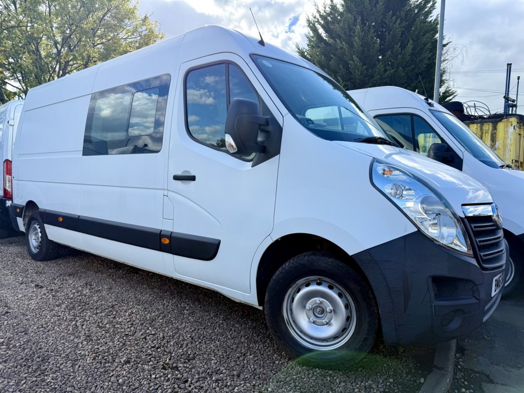 View VAUXHALL MOVANO Crew LWB x 6 Seats  Ex Ministry 2.3 ULEZ COMPLIANT (No Add Blue) CDTi 3500 