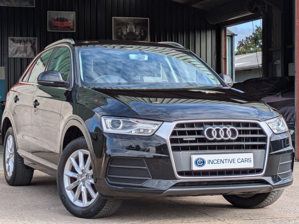 View AUDI Q3 2.0 TDI SE quattro manual. 2 OWNERS. 9 SERVICES. SAT NAV. XENON LIGHTS. TBELT DONE.