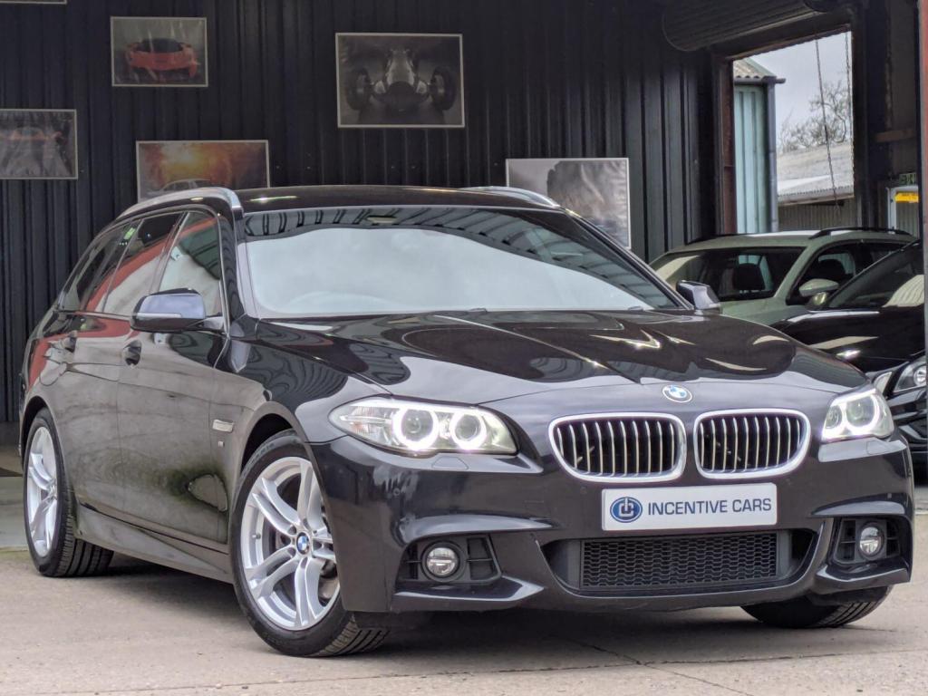 View BMW 5 SERIES 520d M Sport Touring automatic. PRO NAV. HEATED LEATHER. PRO MEDIA PACK. BMW SERVICE HISTORY