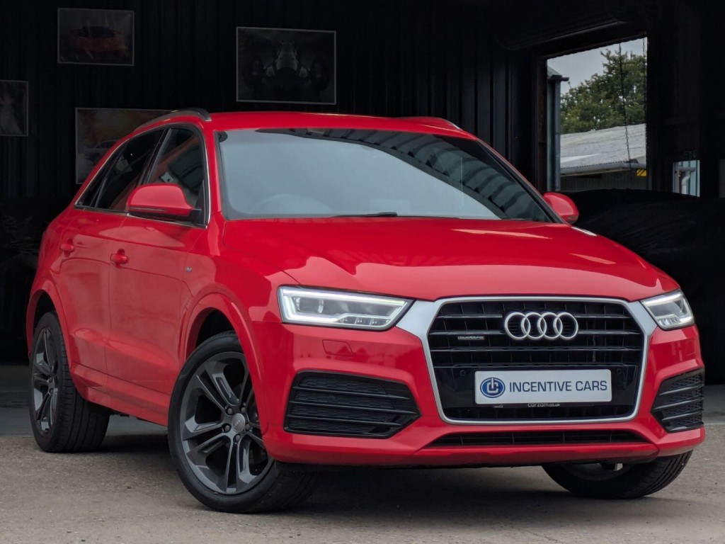 View AUDI Q3 2.0 TDI S line Plus quattro. SAT NAV. 19 ALLOYS. RECENT SERVICE. LED LIGHTS.