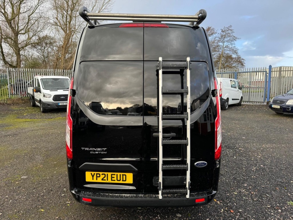 FORD TRANSIT CUSTOM 2.0 300 EcoBlue Trend LWB High Roof Van. Black.  2021