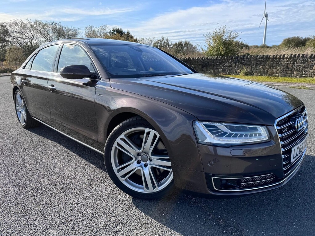 View AUDI A8 6.3 W12. LWB Quattro Supersaloon. Head up. Radar Cruise. Night Vision. Massage Seats. 500BHP