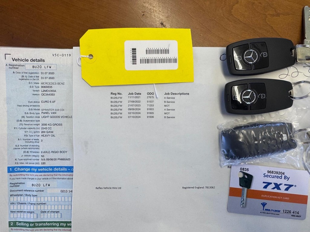 MERCEDES-BENZ SPRINTER 2.1 316 CDI On Board Power Compressor Van. Utility Van. 2020