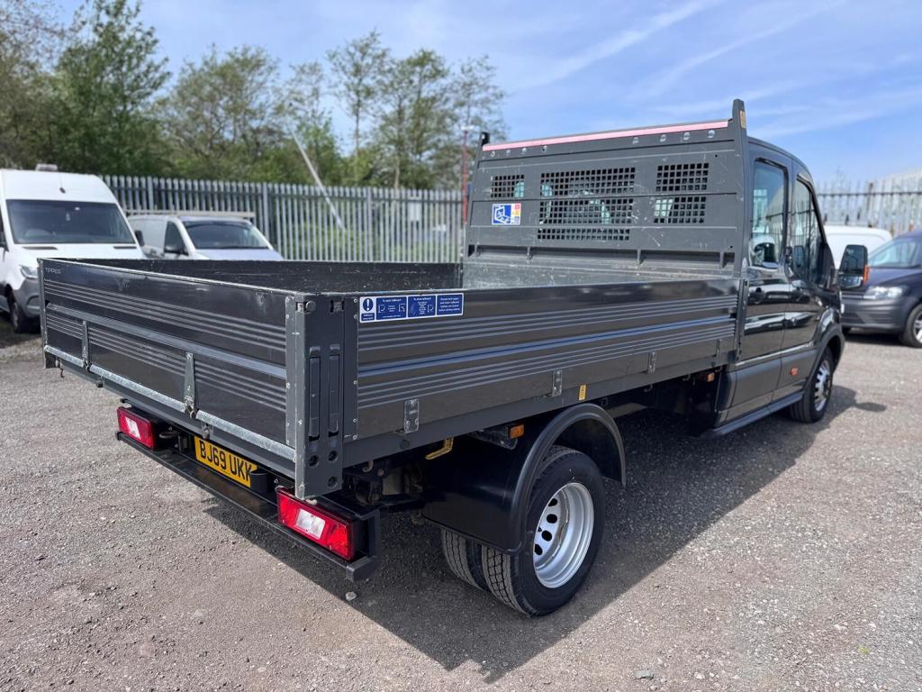 FORD TRANSIT TIPPER 2.0 350 EcoBlue Double Cab. Twin Rear Wheels. NO VAT. Grey Metallic. 2020