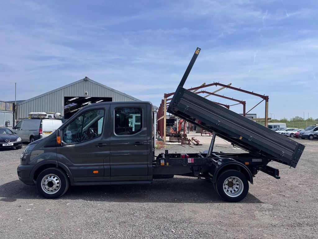 FORD TRANSIT TIPPER 2.0 350 EcoBlue Double Cab. Twin Rear Wheels. NO VAT. Grey Metallic. 2020