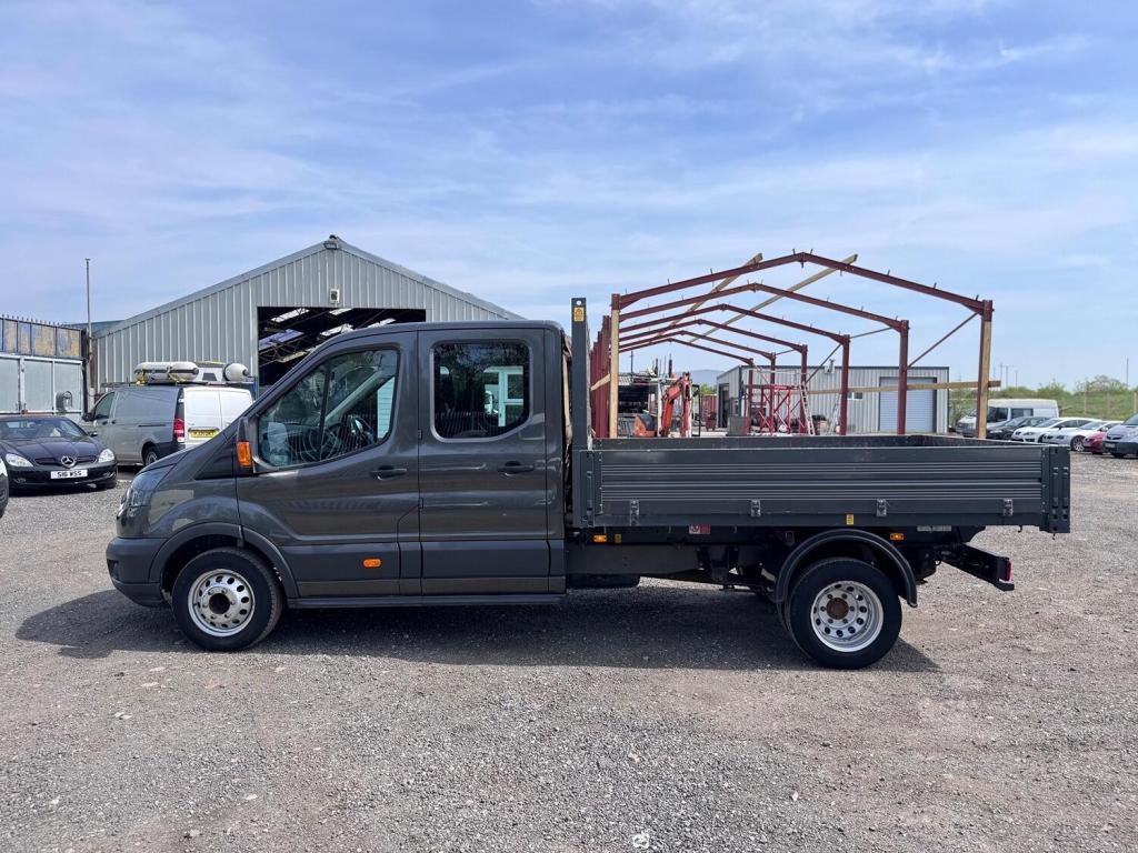 FORD TRANSIT TIPPER 2.0 350 EcoBlue Double Cab. Twin Rear Wheels. NO VAT. Grey Metallic. 2020