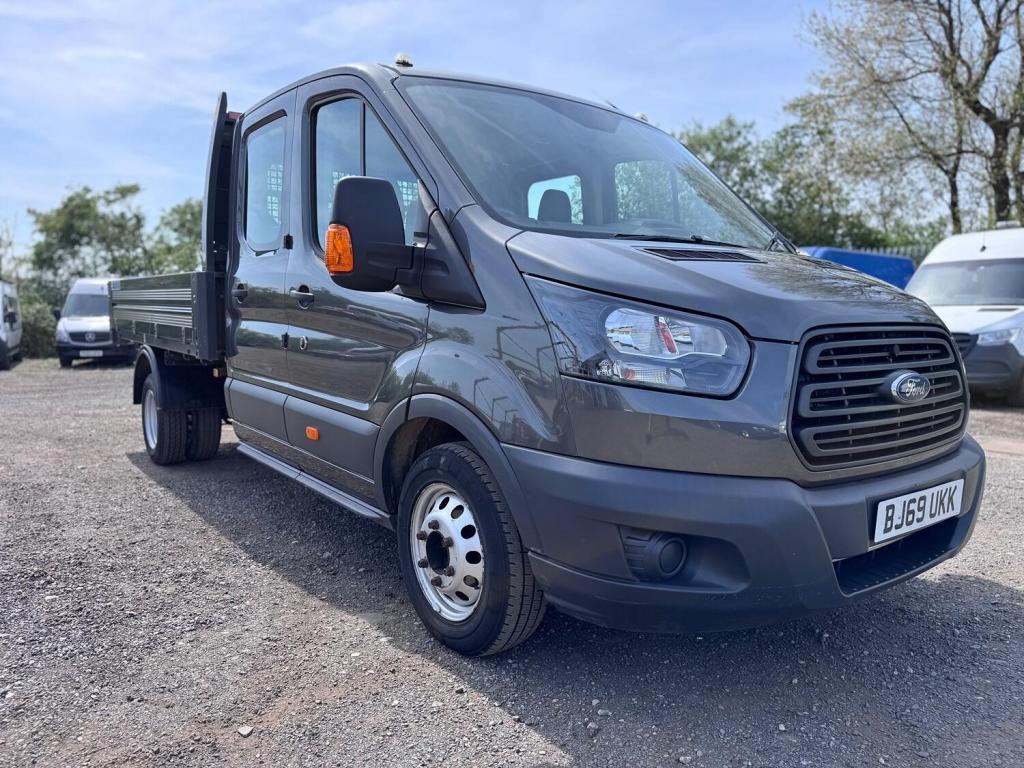 FORD TRANSIT TIPPER 2.0 350 EcoBlue Double Cab. Twin Rear Wheels. NO VAT. Grey Metallic. 2020