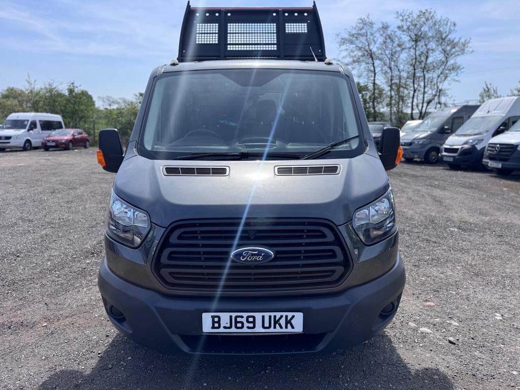 FORD TRANSIT TIPPER 2.0 350 EcoBlue Double Cab. Twin Rear Wheels. NO VAT. Grey Metallic. 2020