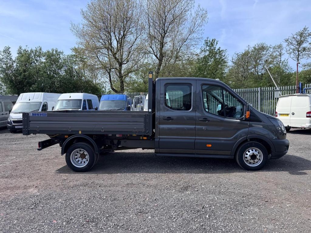 FORD TRANSIT TIPPER 2.0 350 EcoBlue Double Cab. Twin Rear Wheels. NO VAT. Grey Metallic. 2020