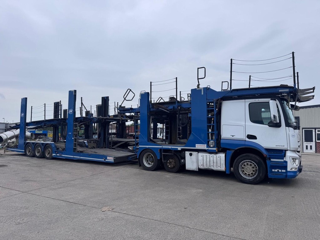 View MERCEDES-BENZ ACTROS 2443 6x2 Transporter Engineering EVO 8 Car Transporter Trailer. Euro 6 