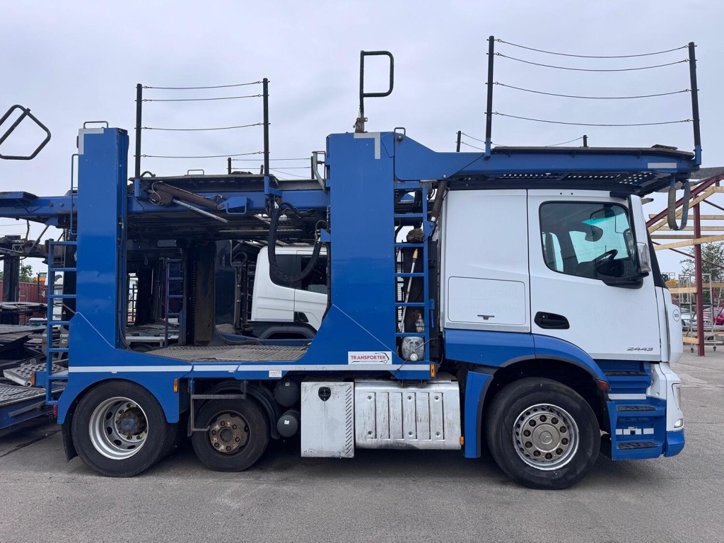 View MERCEDES-BENZ ACTROS 2443 6x2 Transporter Engineering EVO 8 Car Transporter Trailer. Euro 6 