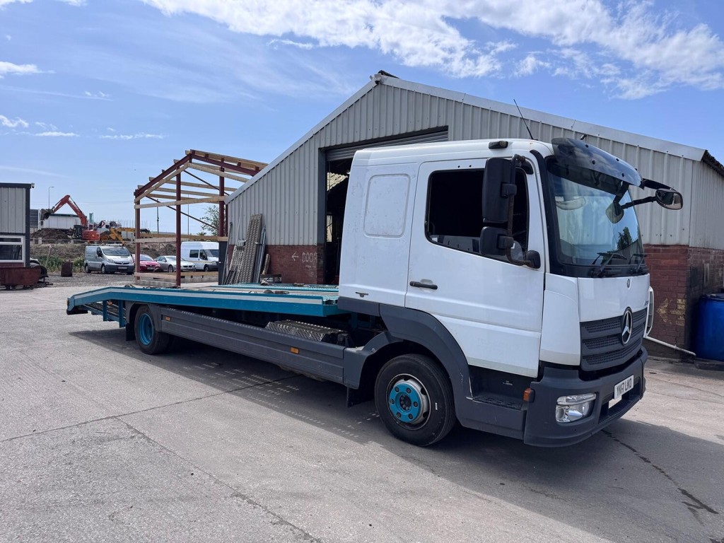 View MERCEDES-BENZ ATEGO Recovery Truck. Car, Van or Caravan Transporter. Euro 6. Winch. Extending Towbar. Sleeper Cab.