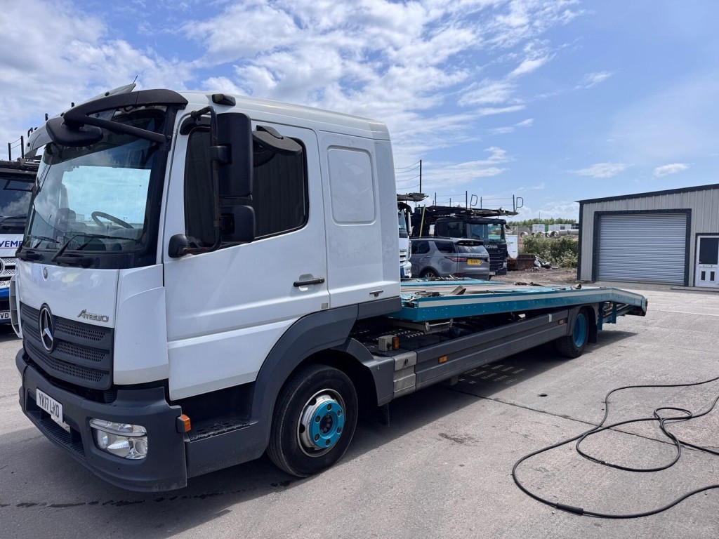 View MERCEDES-BENZ ATEGO Recovery Truck. Car, Van or Caravan Transporter. Euro 6. Winch. Extending Towbar. Sleeper Cab.
