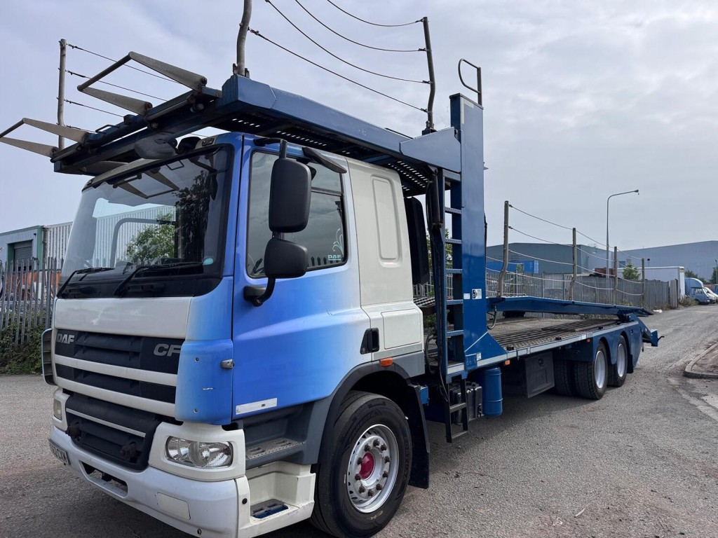 DAF CF 75 310 6x2 + Belle 5 Car Transporter Body. Scissor Deck.  Manual Winch. Long MOT. 2012