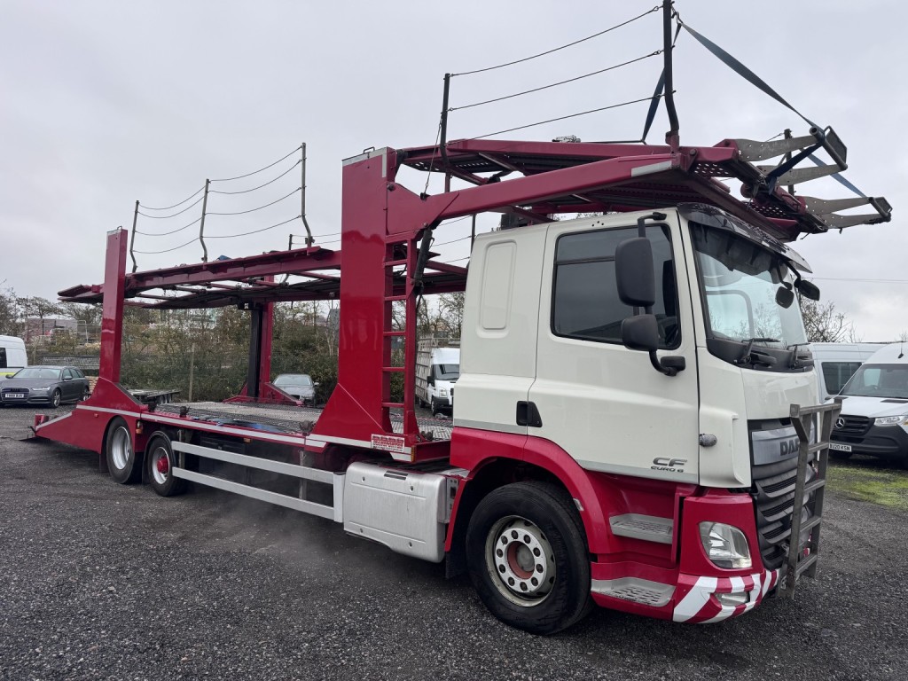 View DAF CF 400 Euro 6 Transporter Engineering 5 Car Transporter. 6x2. Sleeper cab. Manual. Galvanised Decks. 