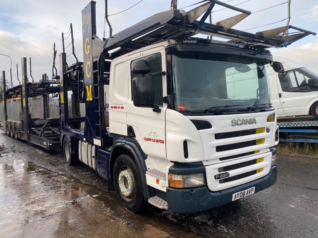 SCANIA P SERIES  420 4x2 Auto with Transporter Engineering Evo 4 Car Transporter. 2008