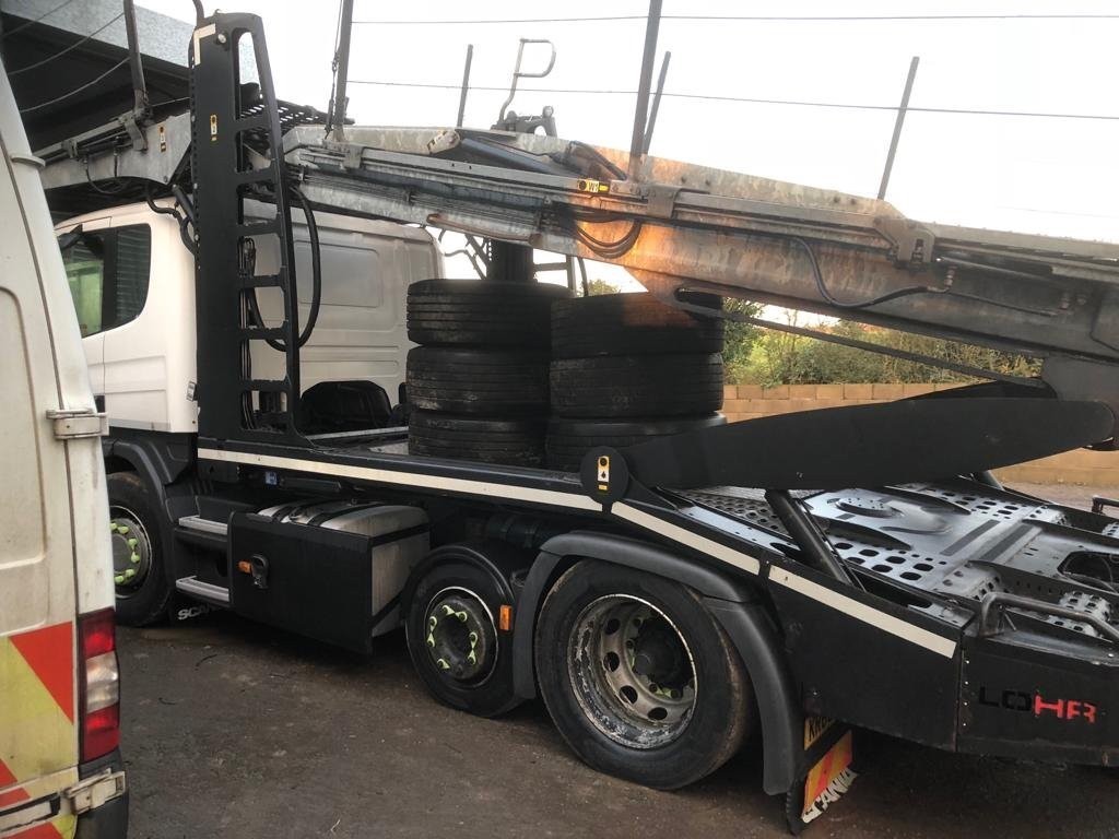 SCANIA P SERIES  P440 6x2 + LOHR CAR TRANSPORTER 2013