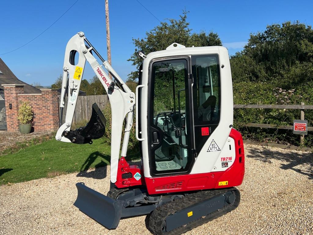 View 1925 CROSSLEY Takeuchi TB216 Full Cab Mini Digger