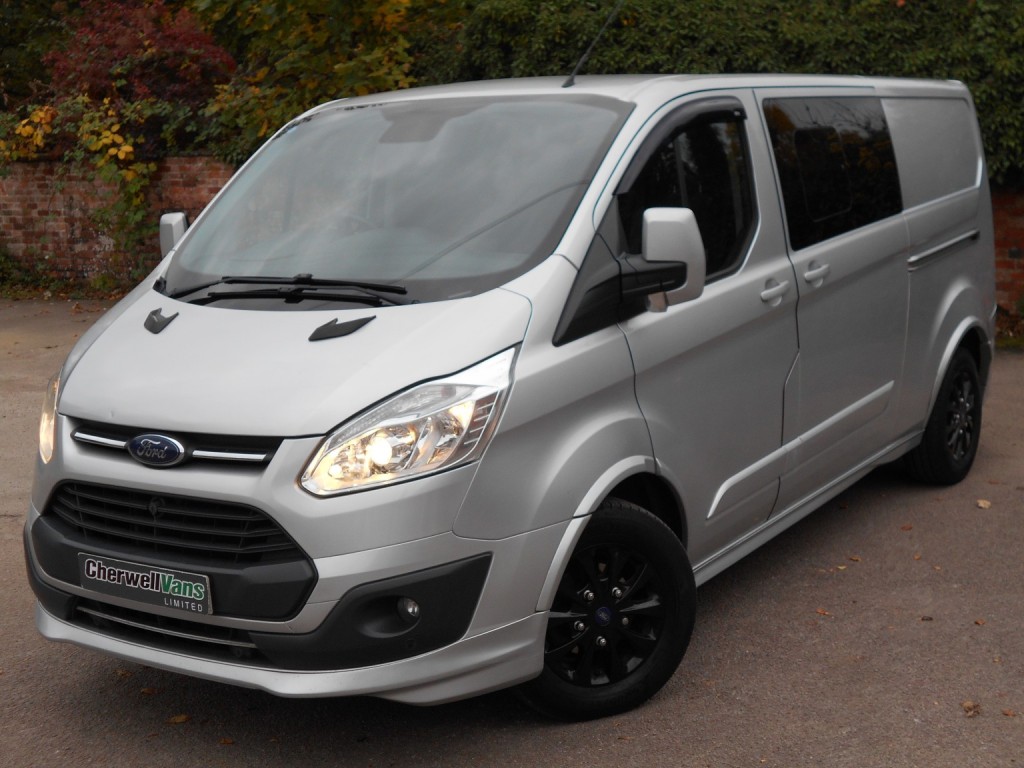 FORD TRANSIT CUSTOM LIMITED 2.0 TDCi 130bhp 290 LWB CREW CAB 6 SEATS *NO VAT* EURO 6 - 70,000 MILES