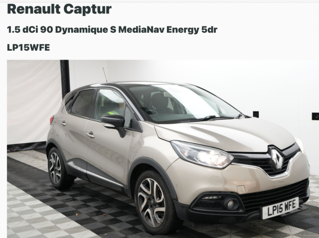 RENAULT CAPTUR 1.5 Dynamique S MediaNav dCi 90 Stop & Start