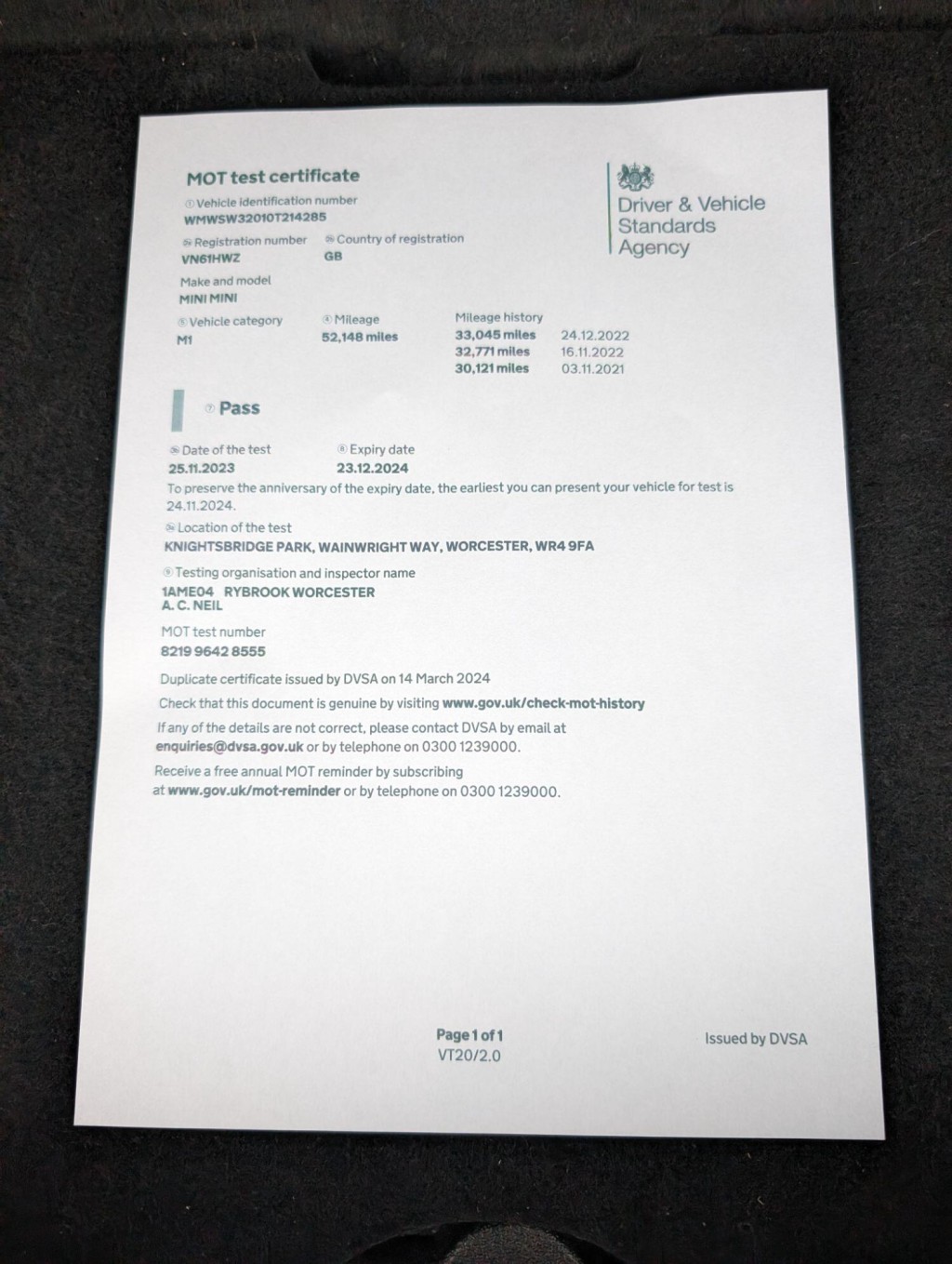 MINI HATCH 1.6 Cooper D Euro 5 (s/s) 3dr 2011