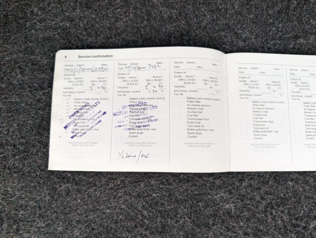 VAUXHALL ZAFIRA 1.6 16V Exclusiv Euro 5 5dr 2013