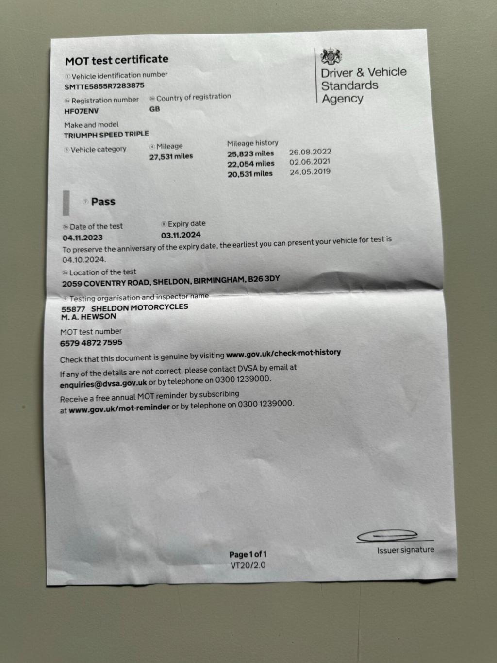 TRIUMPH SPEED TRIPLE 1050 1050 2007