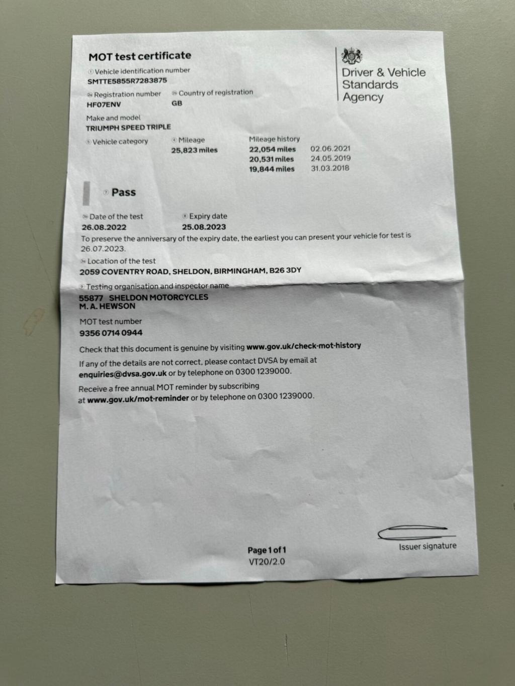 TRIUMPH SPEED TRIPLE 1050 1050 2007