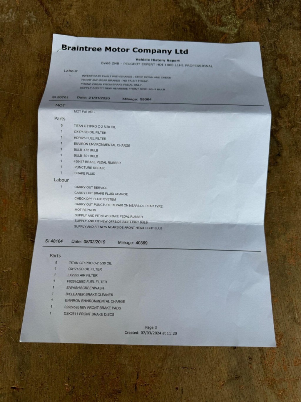 PEUGEOT EXPERT 1.6 HDi Professional L1 H1 4dr 2017