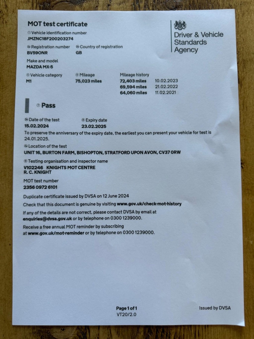 MAZDA MX-5 2.0i SE Roadster Euro 4 2dr 2009