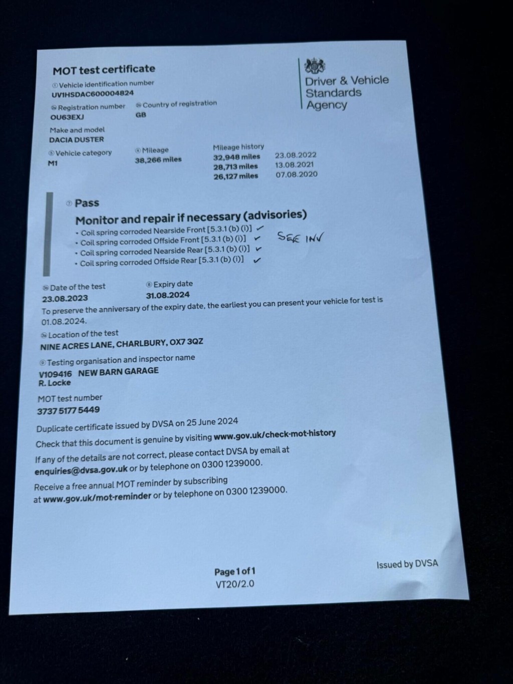 DACIA DUSTER 1.5 dCi Ambiance Euro 5 5dr 2013