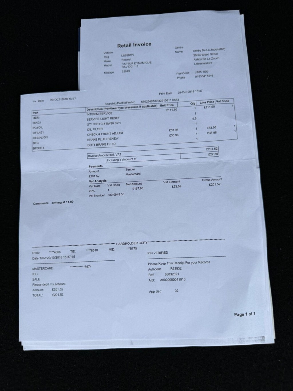 RENAULT CAPTUR 1.5 dCi ENERGY Dynamique Nav Euro 6 (s/s) 5dr 2015