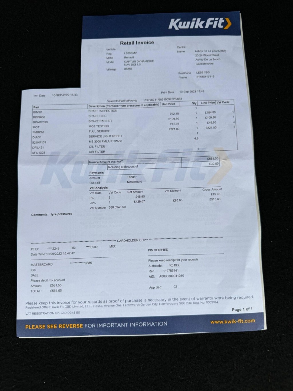 RENAULT CAPTUR 1.5 dCi ENERGY Dynamique Nav Euro 6 (s/s) 5dr 2015