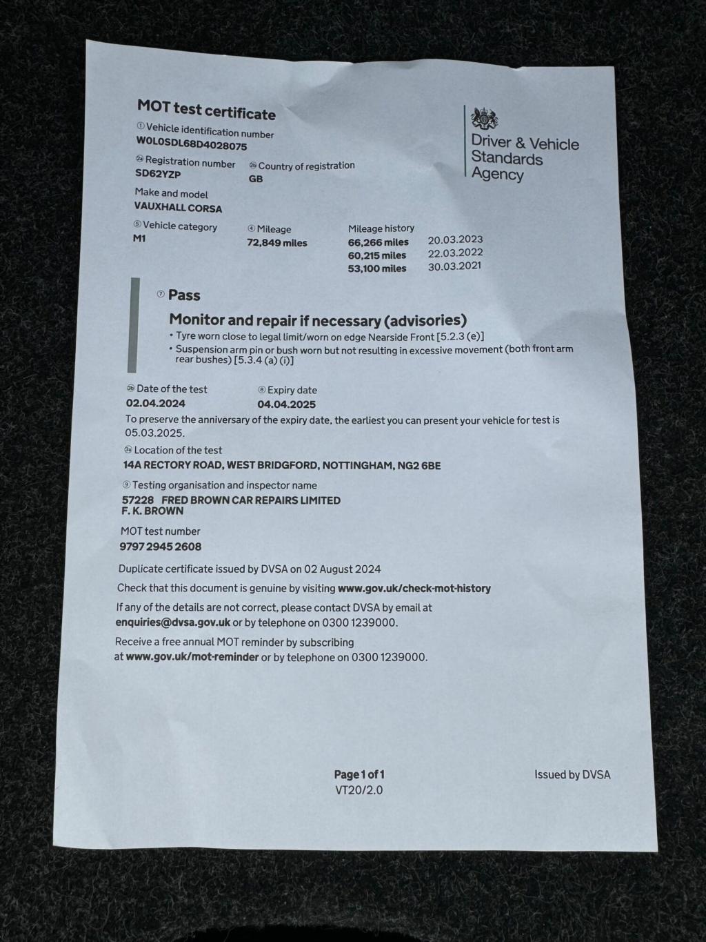 VAUXHALL CORSA 1.4 16V SE Euro 5 5dr 2012