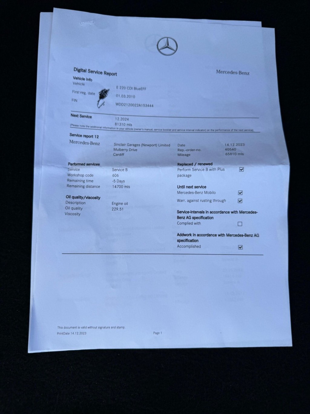 MERCEDES-BENZ E CLASS 2.1 E220 CDI BlueEfficiency Avantgarde Tiptronic Euro 5 4dr 2010