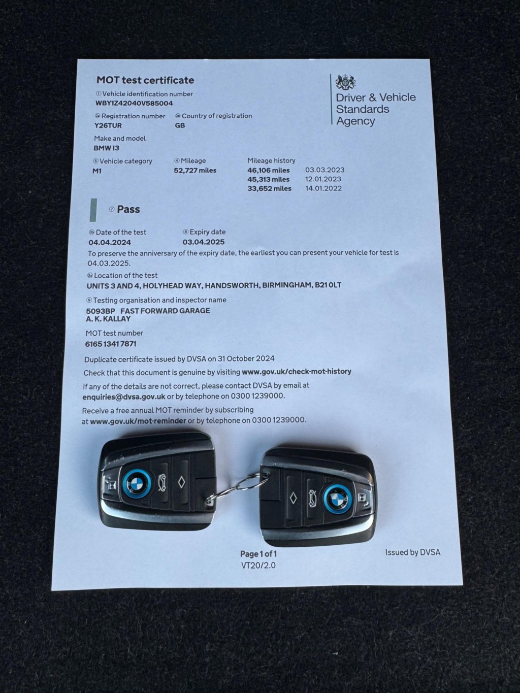 BMW I3 Auto Euro 6 (s/s) 5dr (Range Extender) 2015