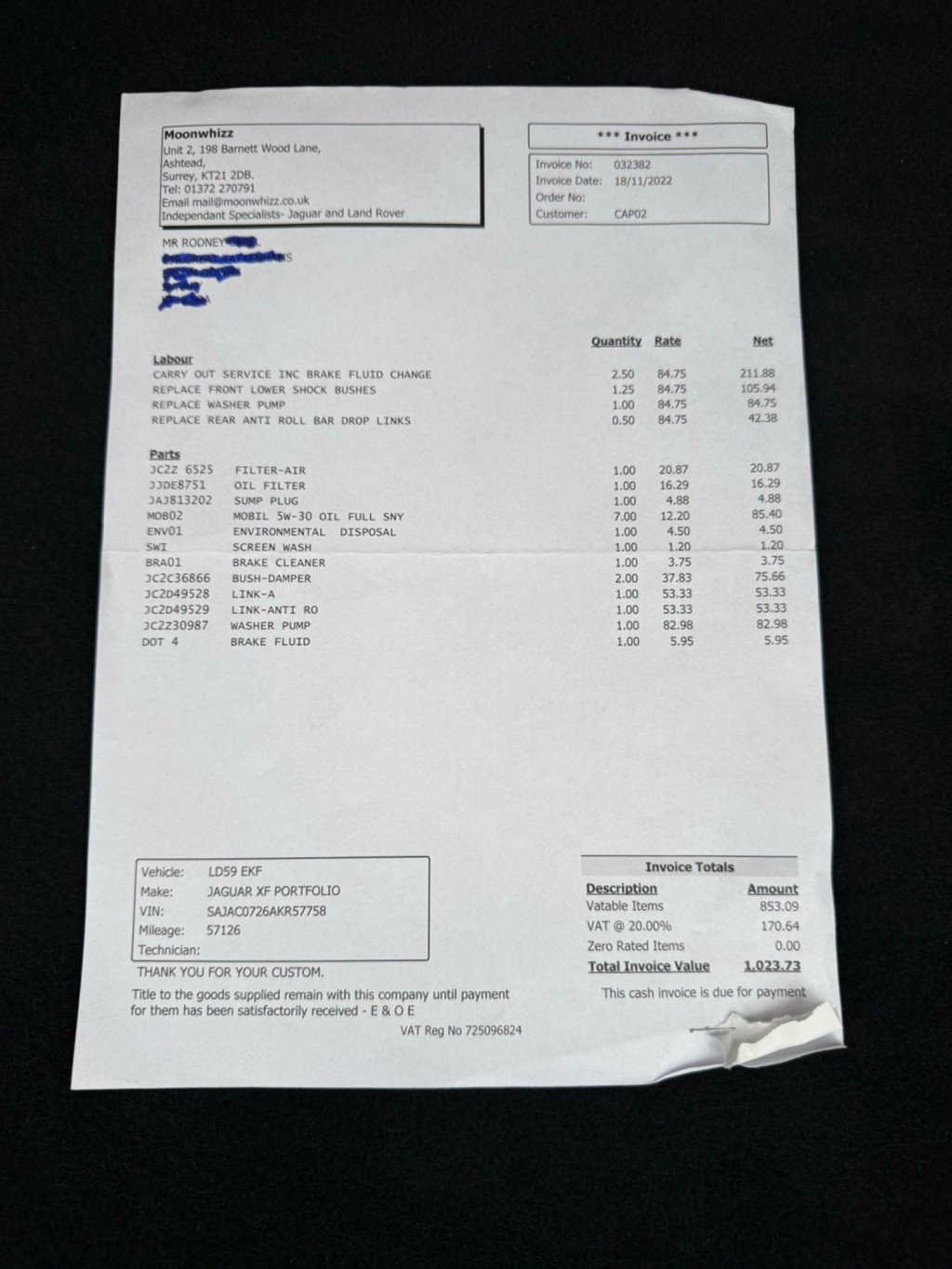 JAGUAR XF 3.0d V6 Portfolio Auto Euro 5 4dr 2009