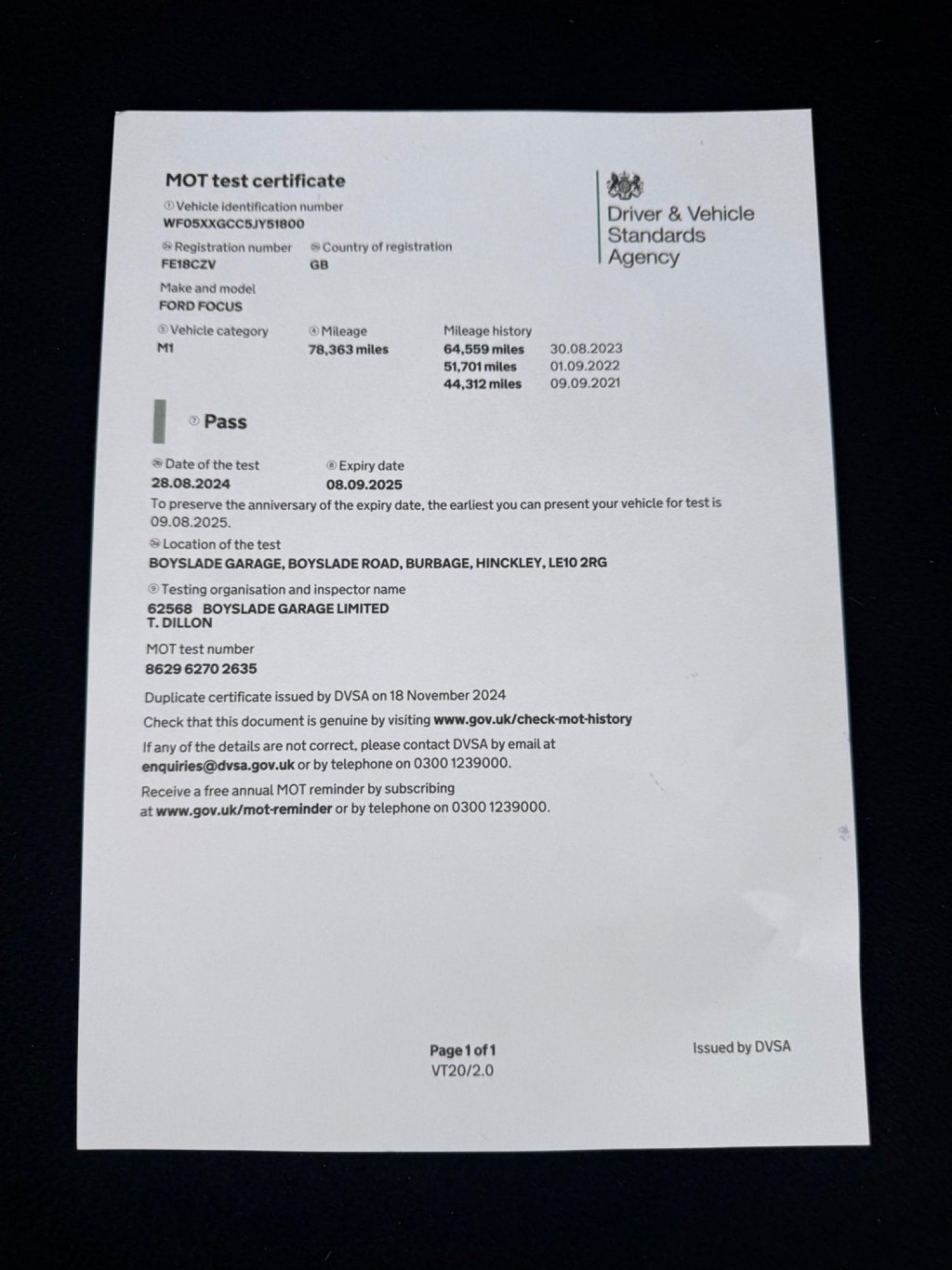 FORD FOCUS 1.0T EcoBoost Titanium Euro 6 (s/s) 5dr 2018