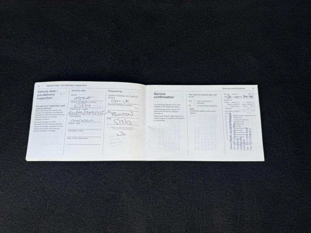 VAUXHALL ASTRA 2.0 CDTi ecoFLEX SRi Euro 5 (s/s) 5dr 2013