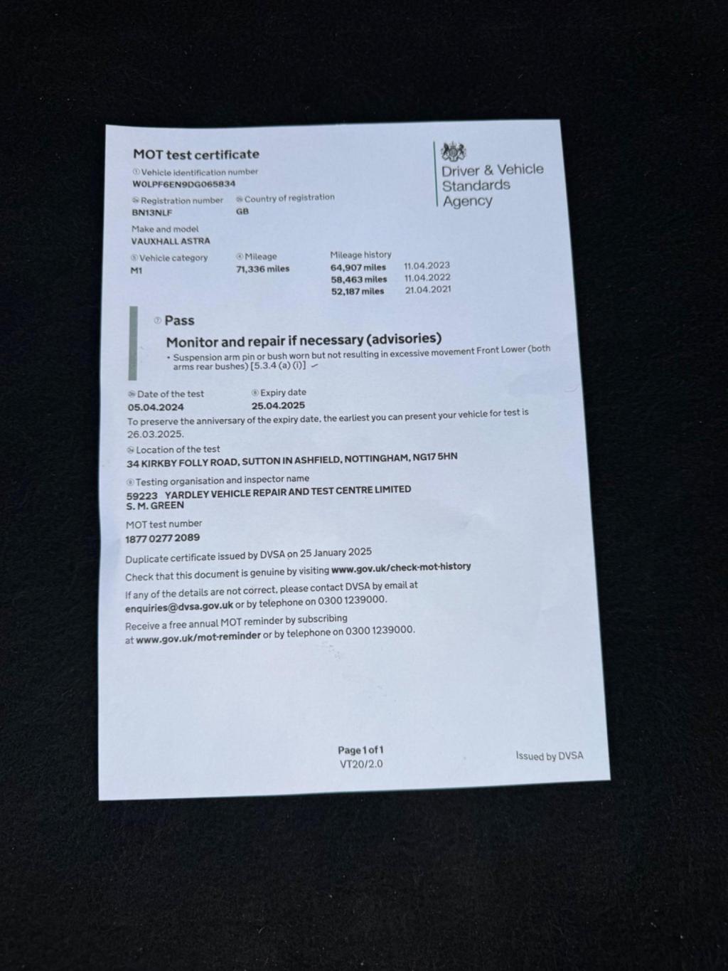 VAUXHALL ASTRA 2.0 CDTi ecoFLEX SRi Euro 5 (s/s) 5dr 2013