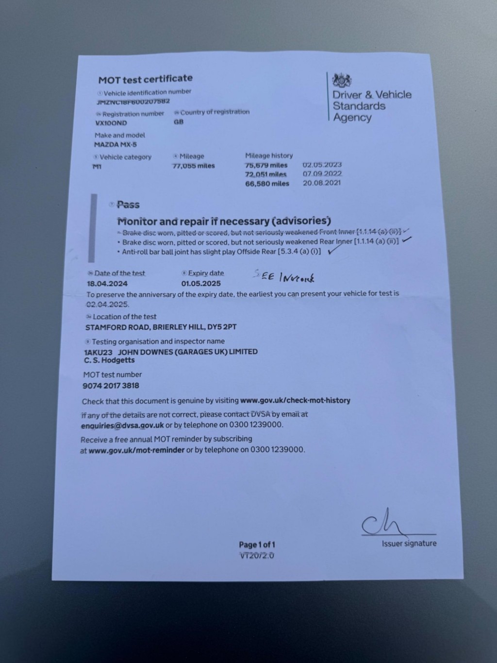 MAZDA MX-5 2.0i Sport Tech Euro 4 2dr 2010