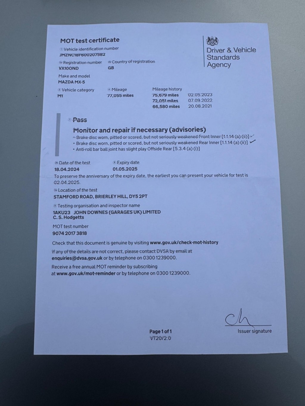 MAZDA MX-5 2.0i Sport Tech Euro 4 2dr 2010