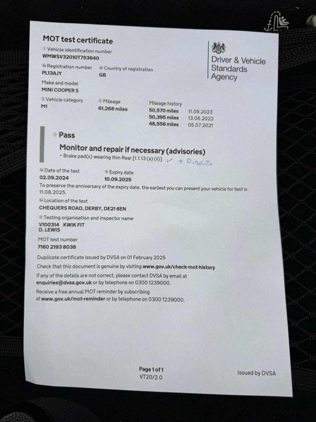 MINI HATCH 1.6 Cooper S Euro 5 (s/s) 3dr 2013
